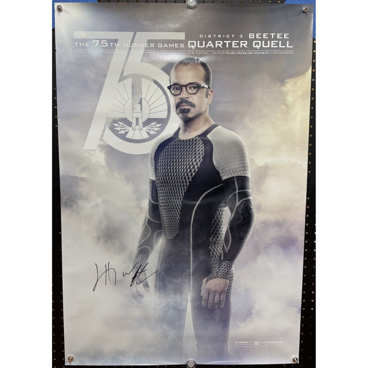 The Hunger Game: Catching Fire (2013) Beetee Signed Original Movie Poster 27x40