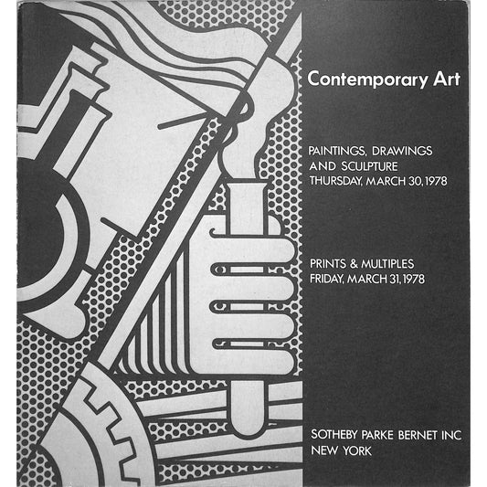Sotheby's Contemporary Art Auction Catalog March 30-31, 1978