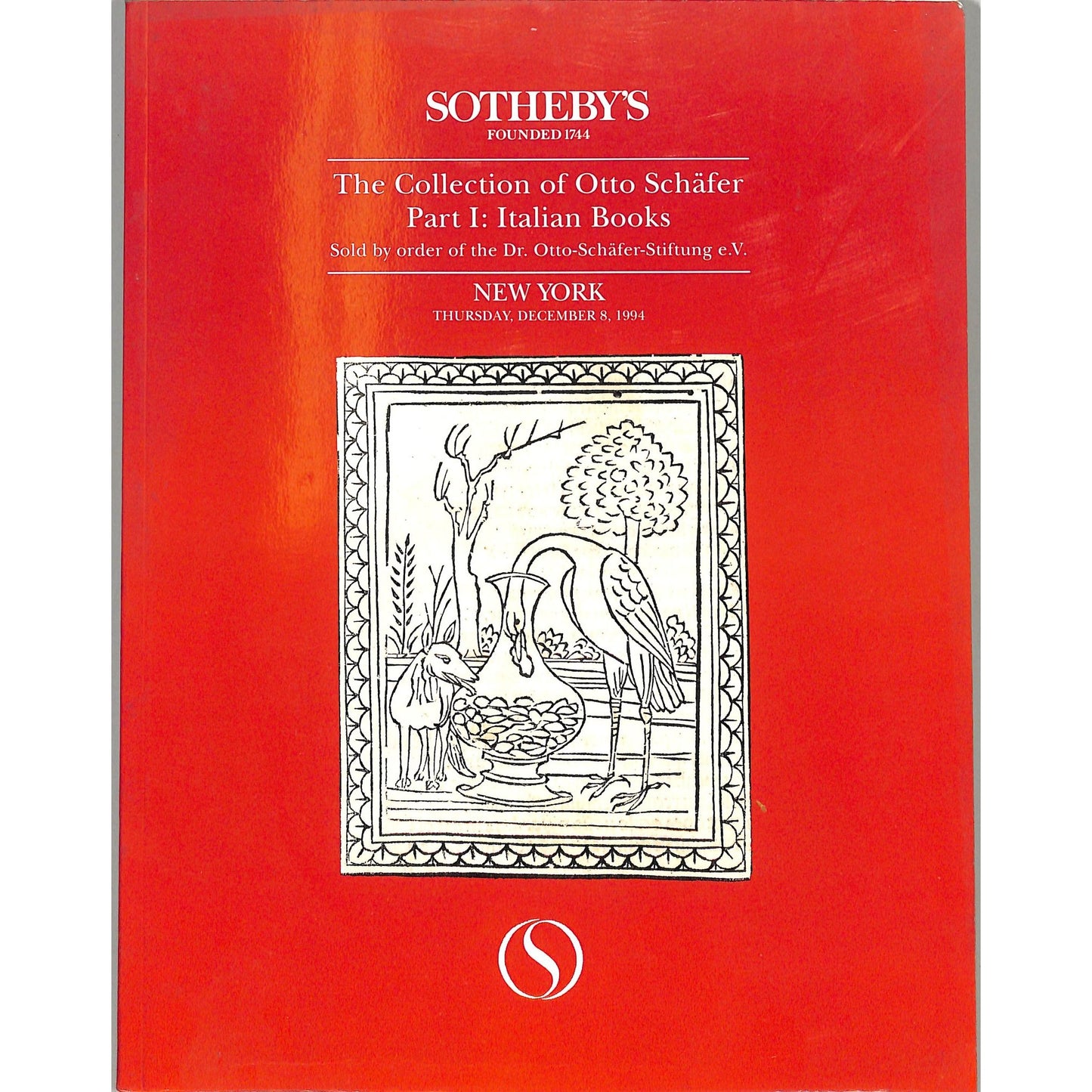 Sotheby's Otto Schafer Art Collection Auction Catalog December 8, 1994