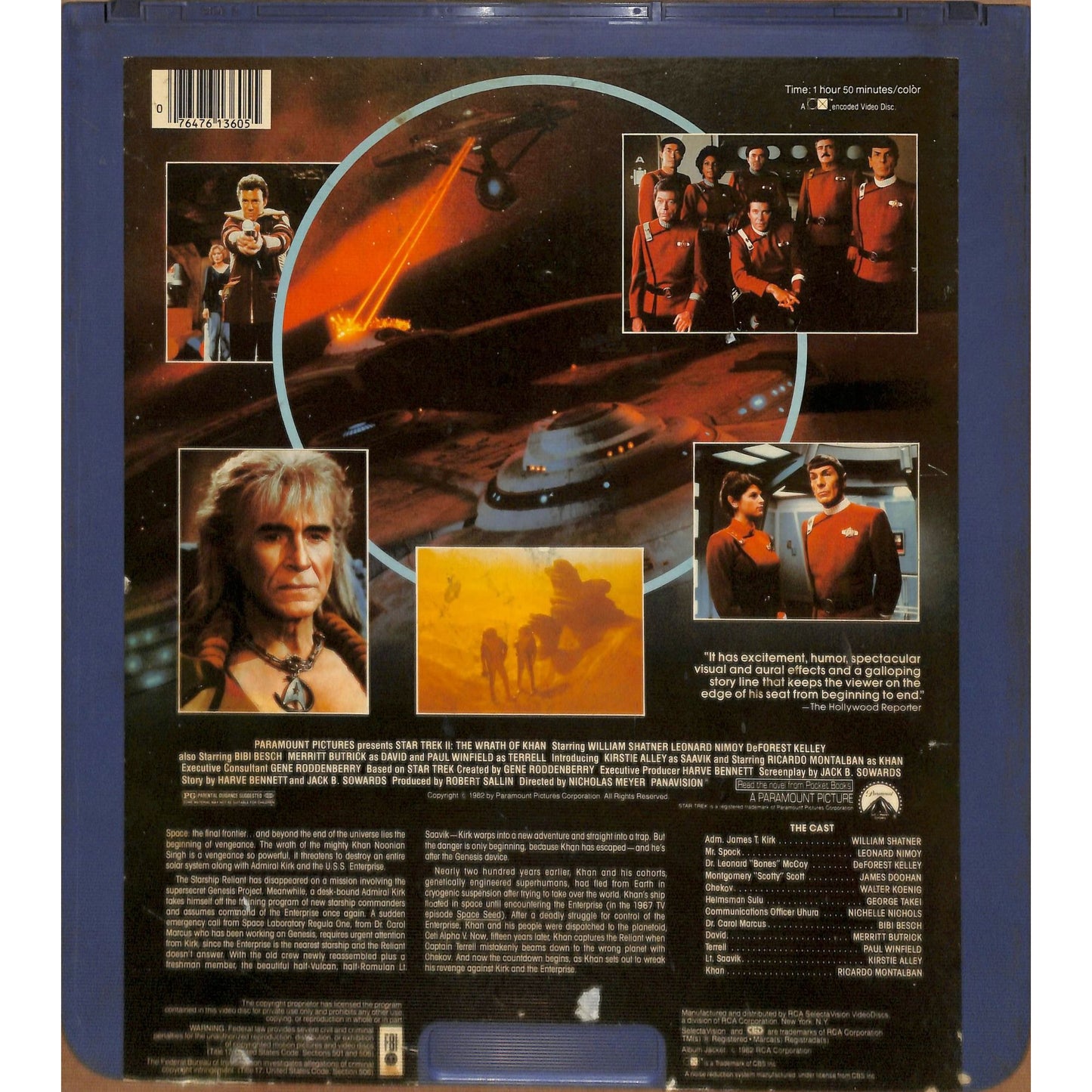 Star Trek II: The Wrath of Khan (1982) Vintage CED Videodisc TESTED WORKING