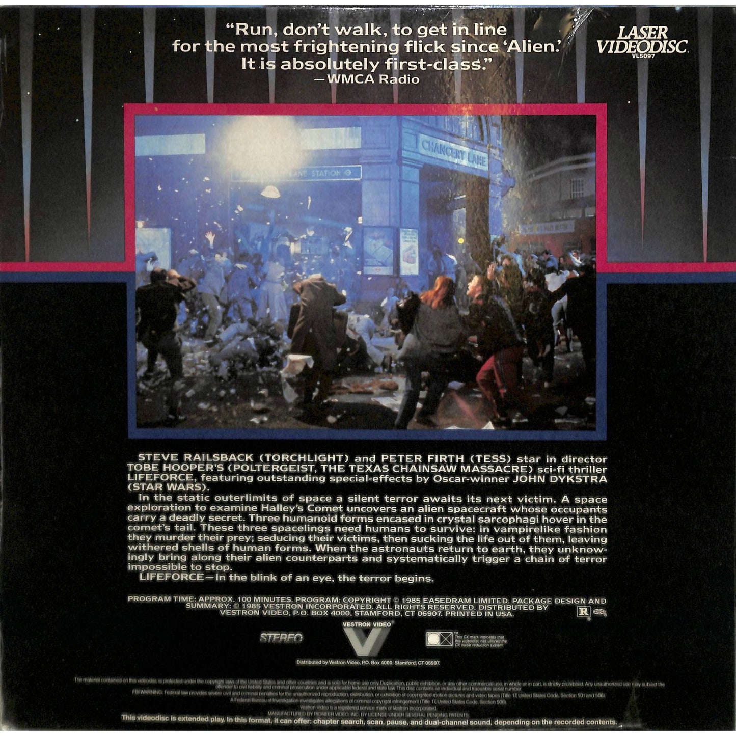 Lifeforce (1985) Laserdisc