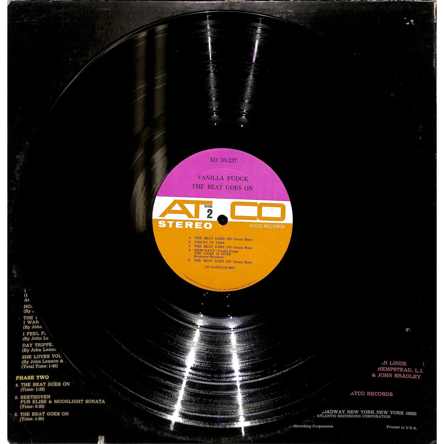 Vanilla Fudge - The Beat Goes On Vinyl Record SD 33-237
