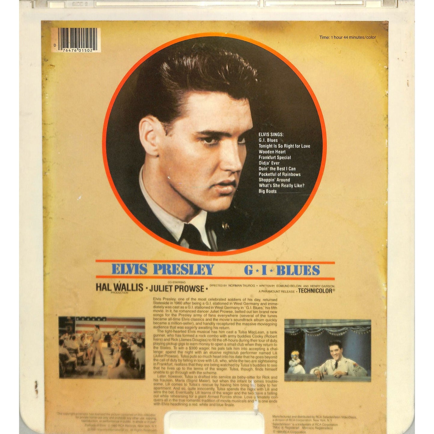 G.I. Blues (1960) Vintage CED Videodisc