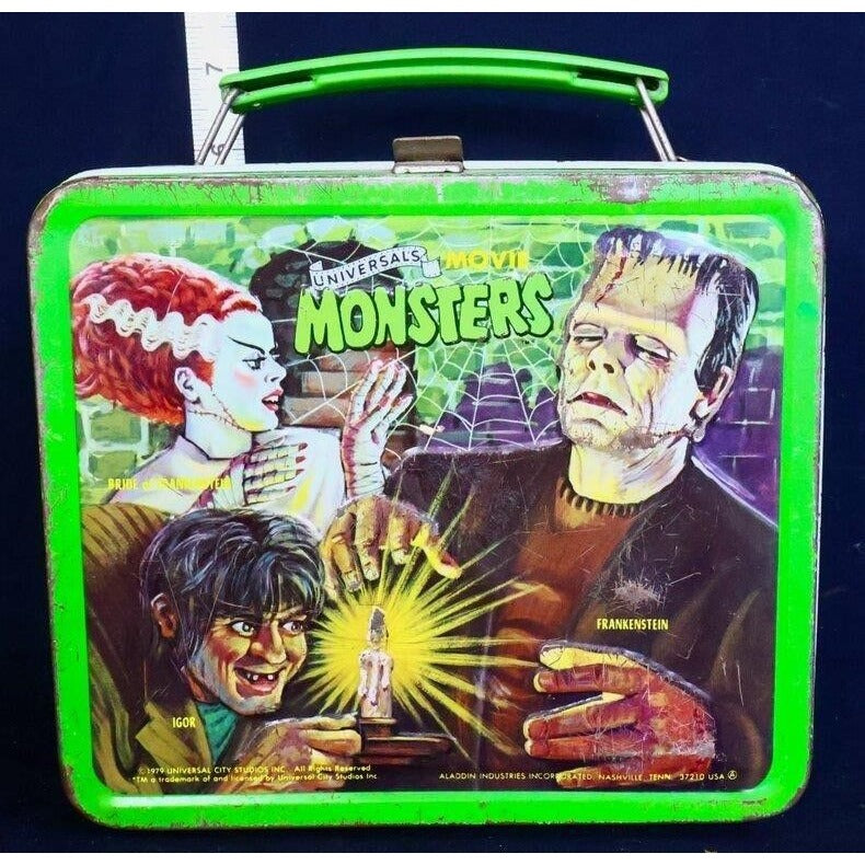 Vintage metal Universal Movie Monsters lunchbox