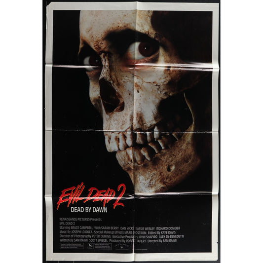 Evil Dead II (1987) Original Movie Poster Folded 27x41EM8-453
