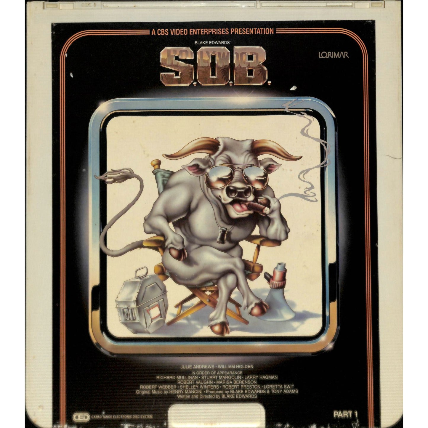 S.O.B. Part 1 & 2 (1981) Vintage RCA CED Videodiscs TESTED WORKING