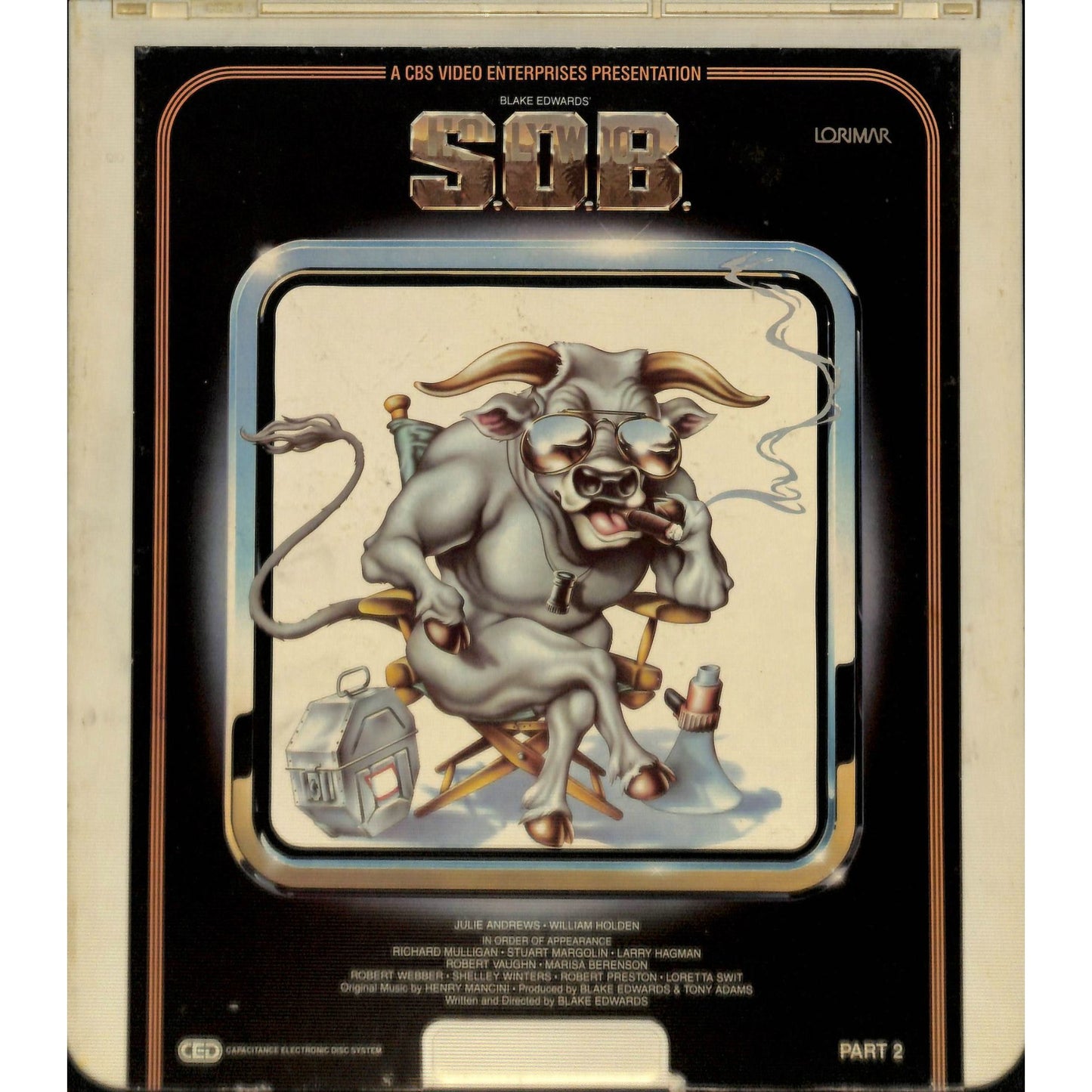 S.O.B. Part 1 & 2 (1981) Vintage RCA CED Videodiscs TESTED WORKING