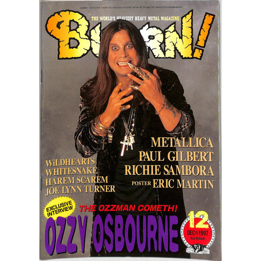 Burrn! Magazine Issue #12 December 1997 Ozzy Osbourne Cover Heavy Metal Japan