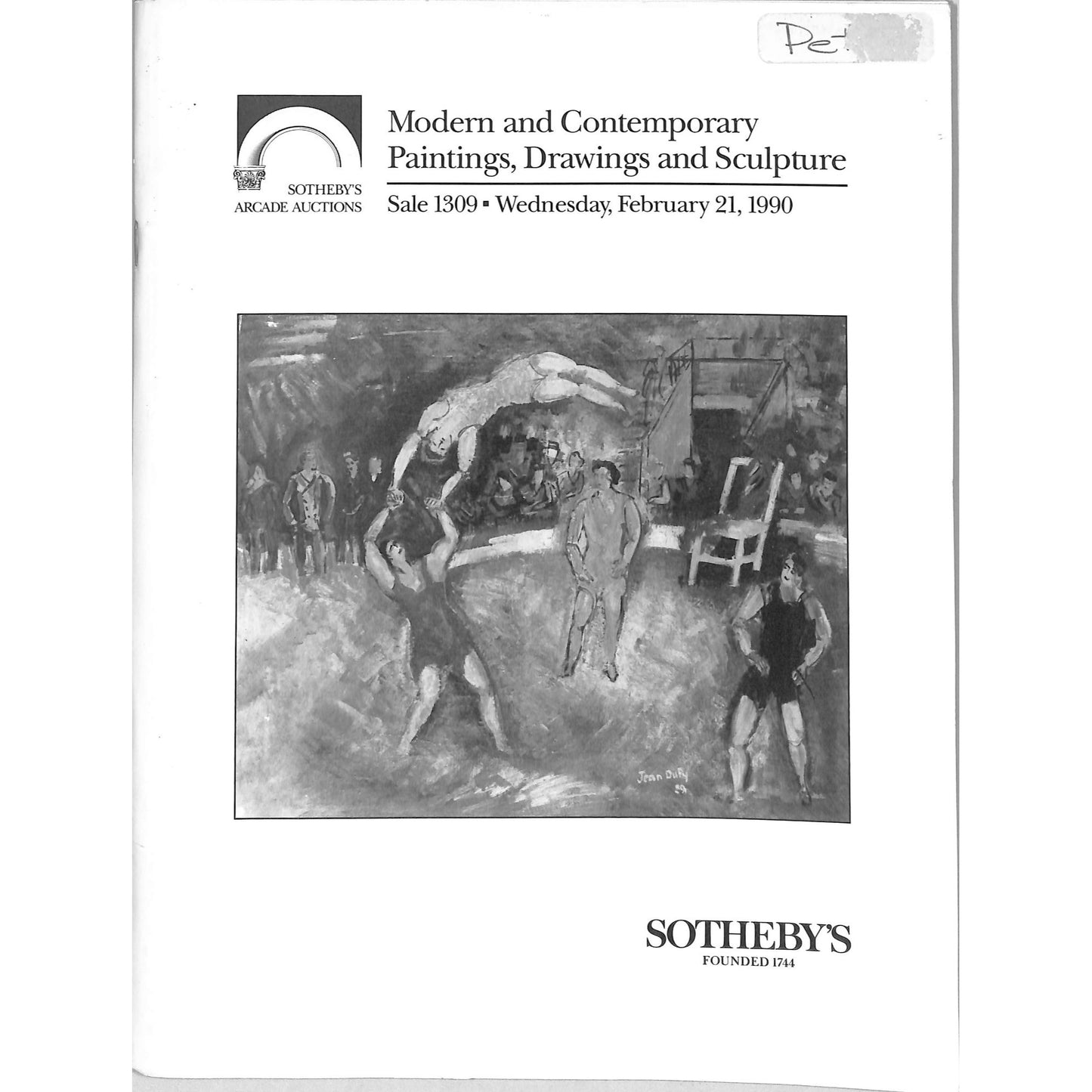 Sotheby's Modern & Contemporary Art Auction Catalog February 21, 1990