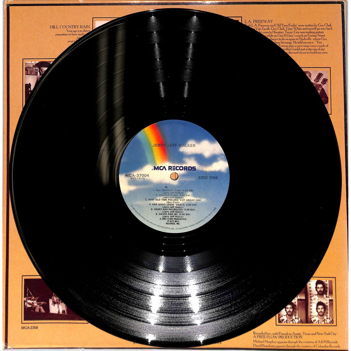 Jerry Jeff Walker Self-Titled Vinyl Record MCA 37004