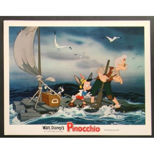 Pinocchio (1940 Re-release) Original Lobby Card Movie Poster 11x14