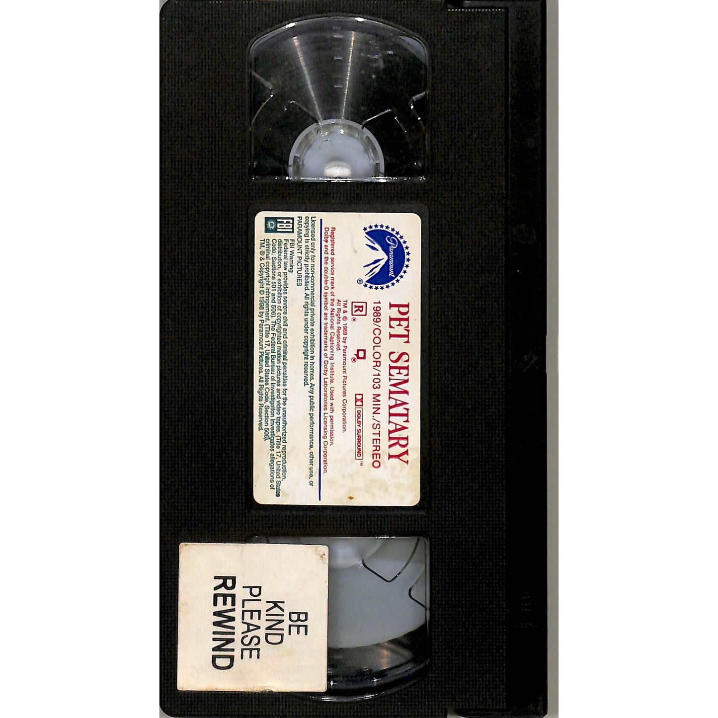 Pet Sematary (1989) VHS Tape Good condition