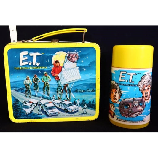 Vintage metal ET lunchbox w/ thermos