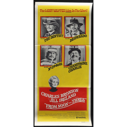 From Noon till Three (1976) Orig. Australian Daybill Movie Poster Folded 13x30