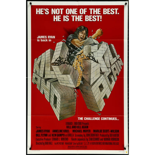 Kill And Kill Again (1981) Original Movie Poster Folded 27x41