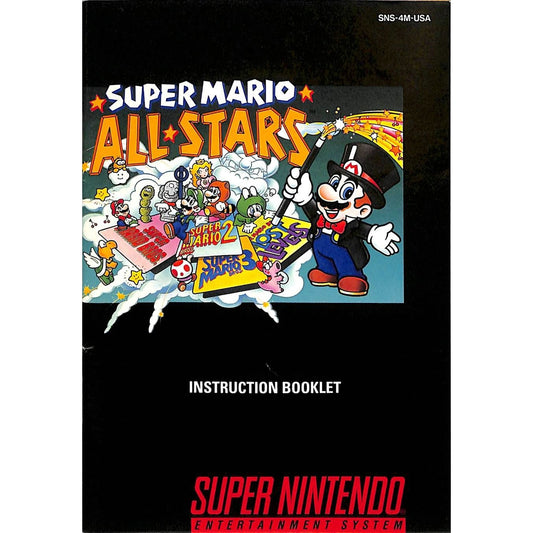 Super Mario All-Stars (1993) Original SNES Instruction Booklet