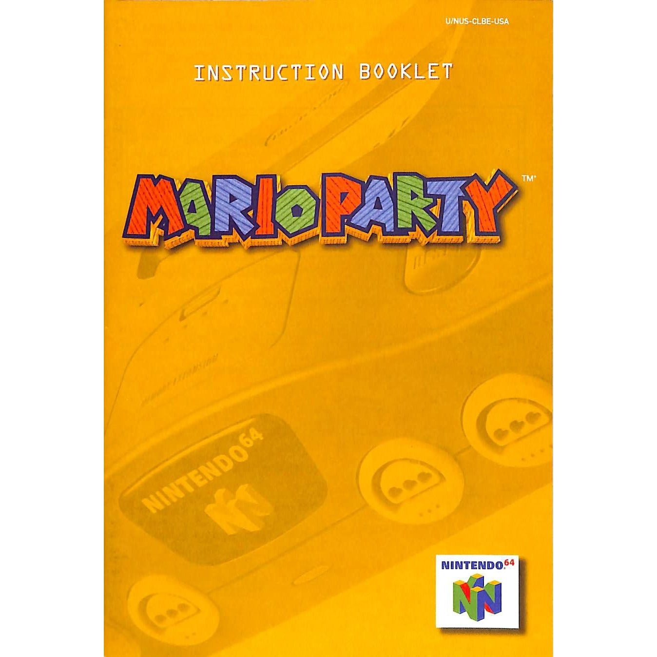 Mario Party (1998) Nintendo 64 Cartridge + Manual