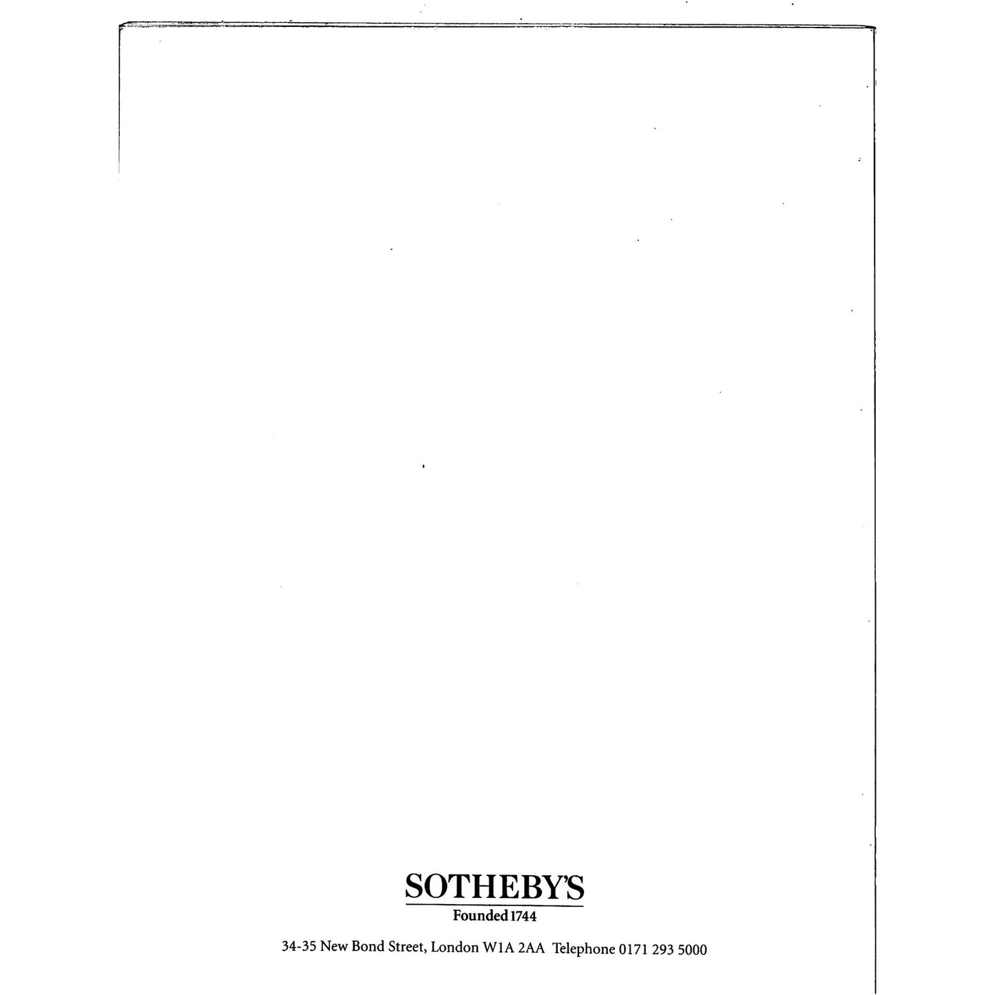 Sotheby's Catalog: Hiscox Collection, Dec 3, 1998