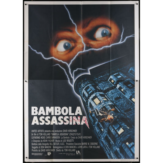 Child's Play (1988) Original Italian Two-panel Movie Poster Folded 55x78