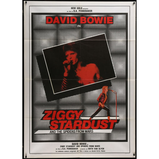 Ziggy Stardust & the Spiders from Mars(1973)Original Folded Italian Movie Poster
