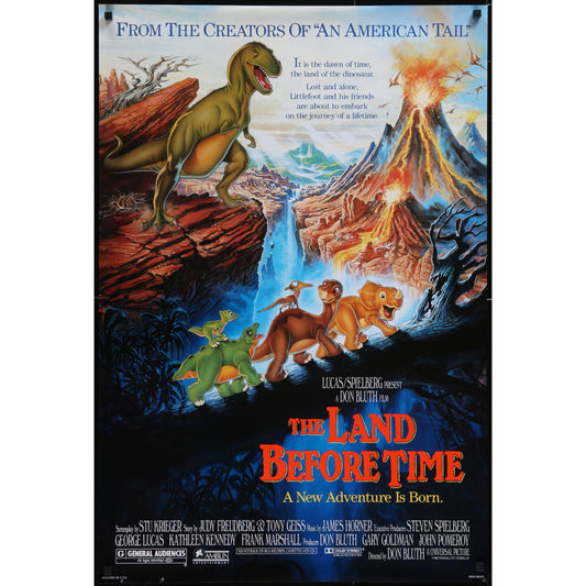 The Land Before Time (1988) Original Movie Poster Rolled 26 3/4x39 3/4