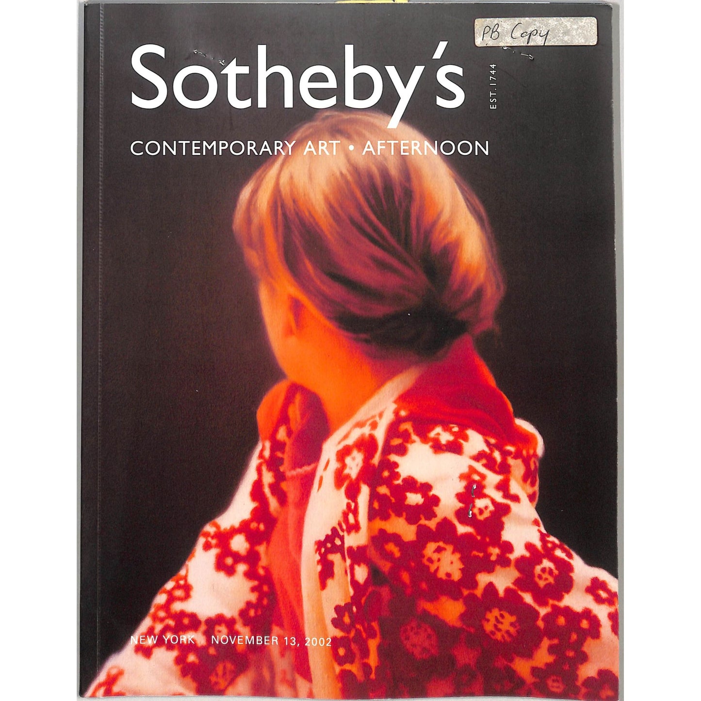 Sotheby's Contemporary Art Part 2 Auction Catalog November 13, 2002