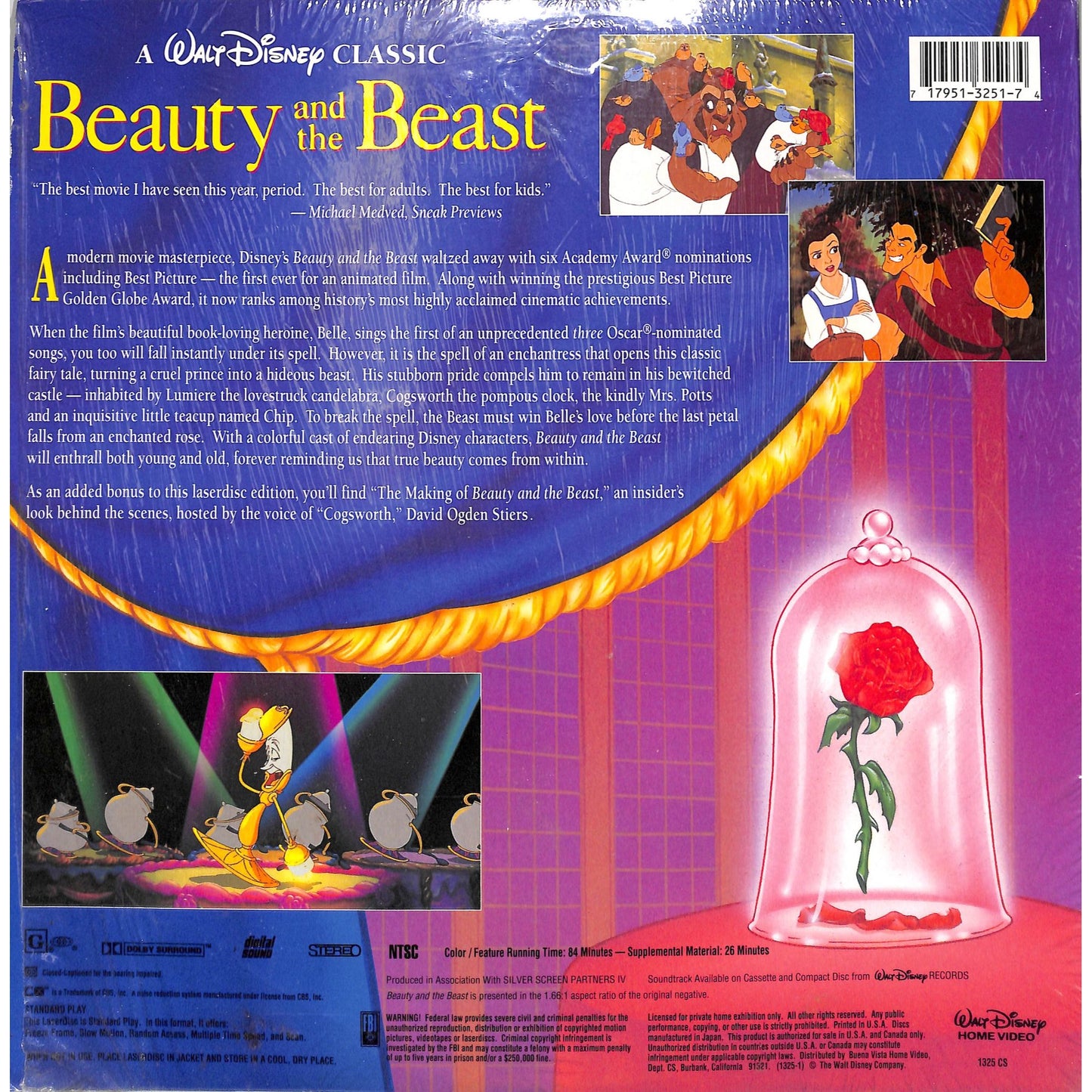 Beauty and the Beast (1991) Laserdisc