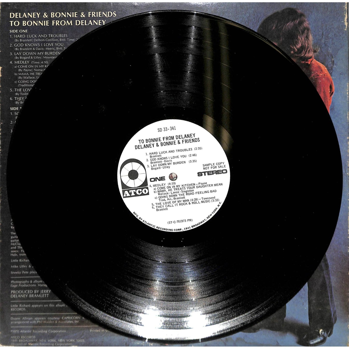 Delaney & Bonnie & Friends - To Bonnie from Delaney (1970) Promo Vinyl Record