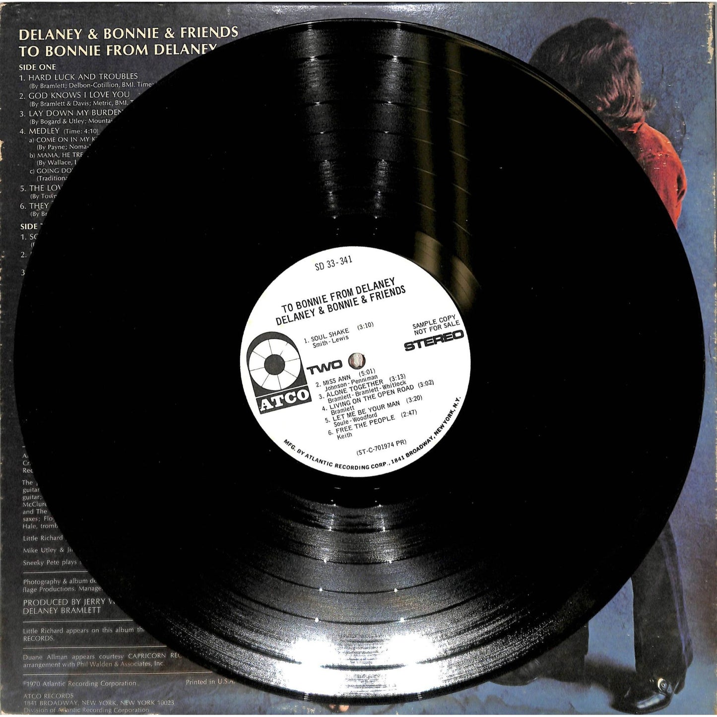 Delaney & Bonnie & Friends - To Bonnie from Delaney (1970) Promo Vinyl Record
