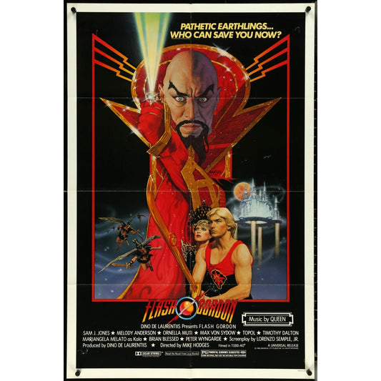 Flash Gordon (1980) Original Movie Poster 27" x 41" Sam J. Jones