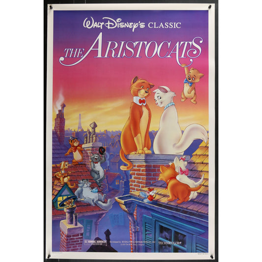 The Aristocats (1970) Original Single-sided Movie Poster Rolled 27x41