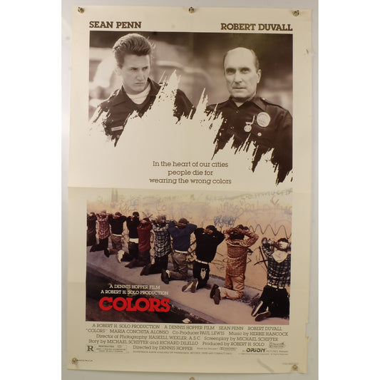 Colors (1988) Original Movie Poster Folded 27x41