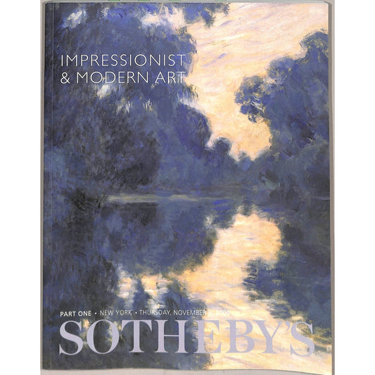 Sotheby's  Impressionist & Modern Art Part 1 Art Auction Catalog November 9, 2000