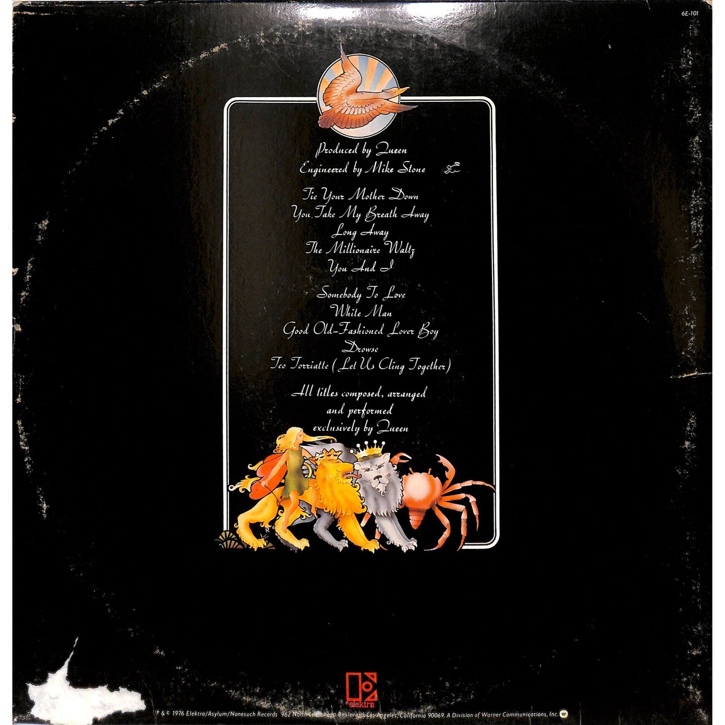 Queen - A Day at the Races Vinyl Record 6E-101