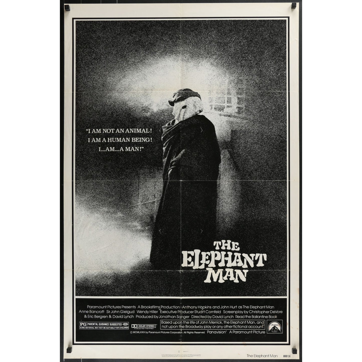 The Elephant Man (1980) Original Folded Movie Poster 27x40