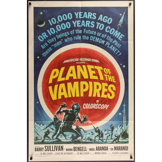 Planet of the Vampires (1965) Original Movie Poster 27x41