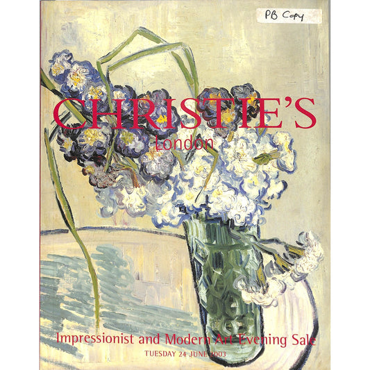 Christie's Impressionist and Modern Art Auction Catalog June 24, 2003
