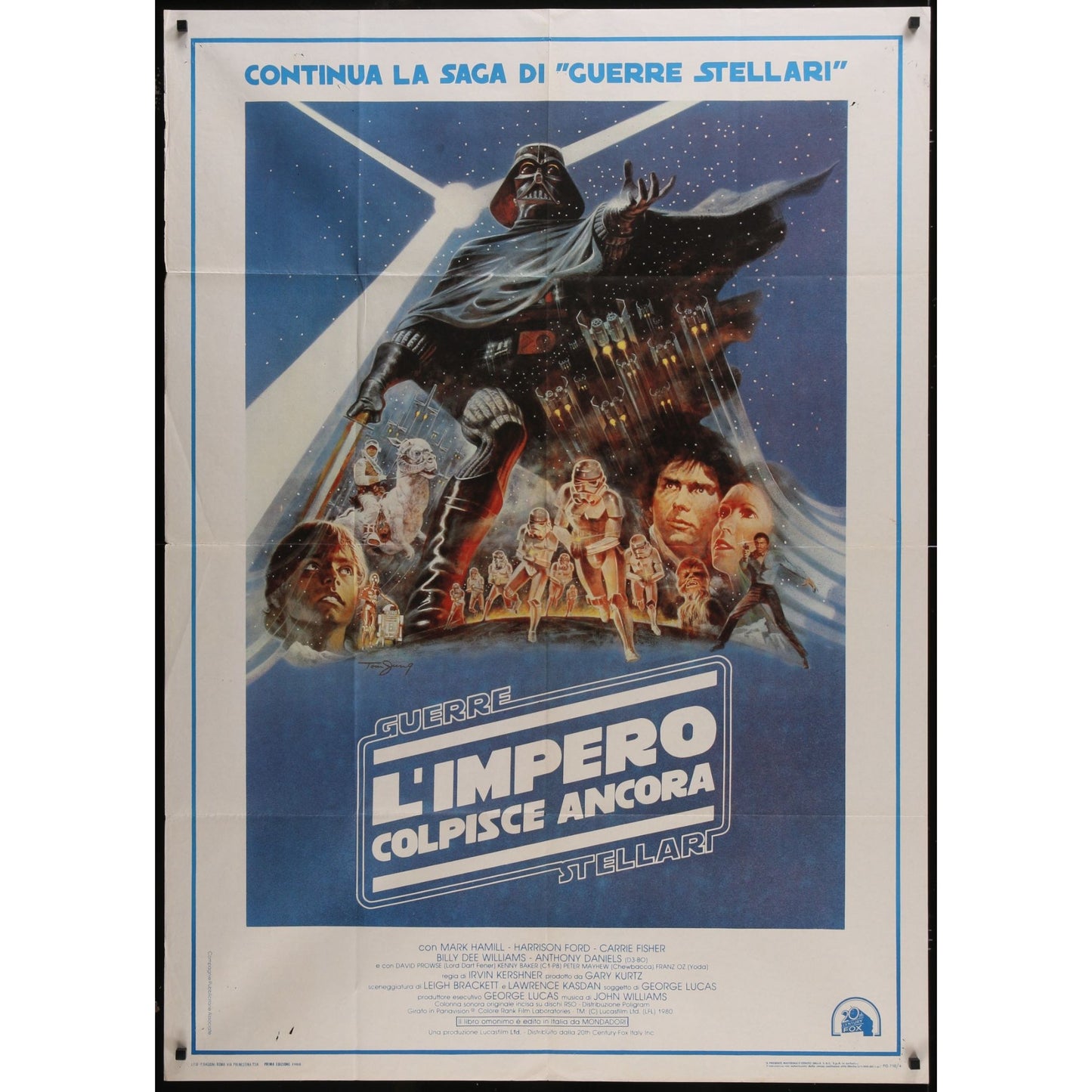 The Empire Strikes Back (1980) Original Italian One-Panel 39x55