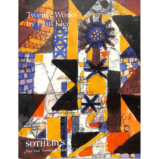 Sotheby's Twenty Works By Paul Klee Art Auction Catalog Nov 17, 1998