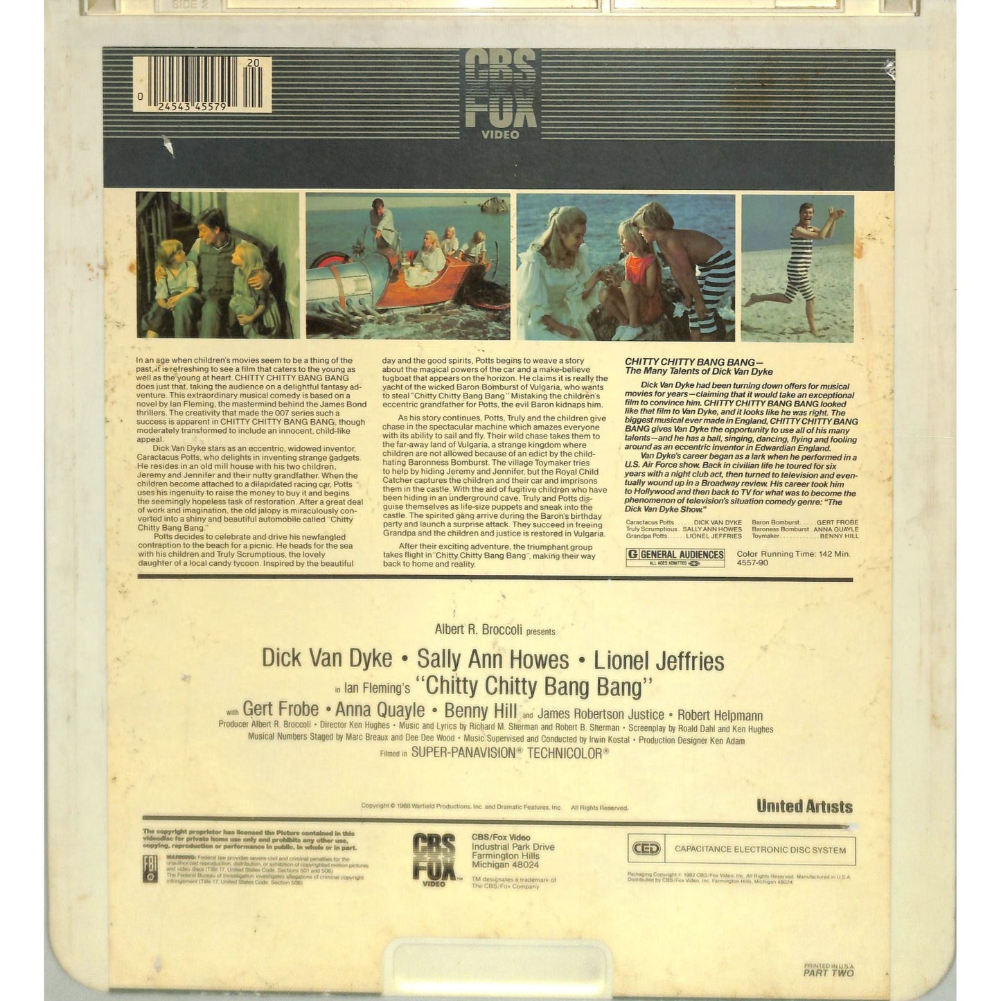 Chitty Chitty Bang Bang (1968) Vintage Double CED Videodisc