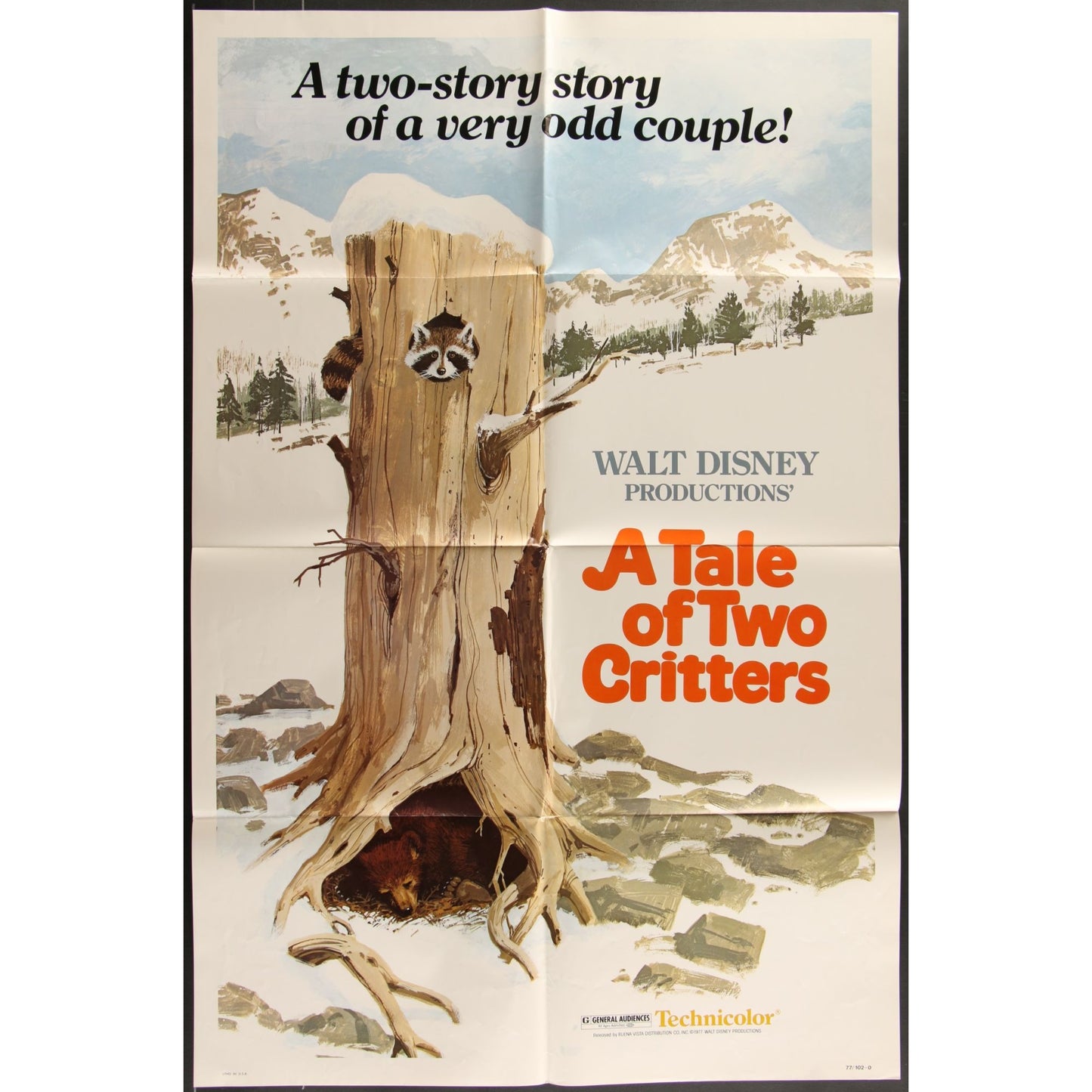 A Tale of Two Critters (1977) Original Movie Poster Folded 27x41