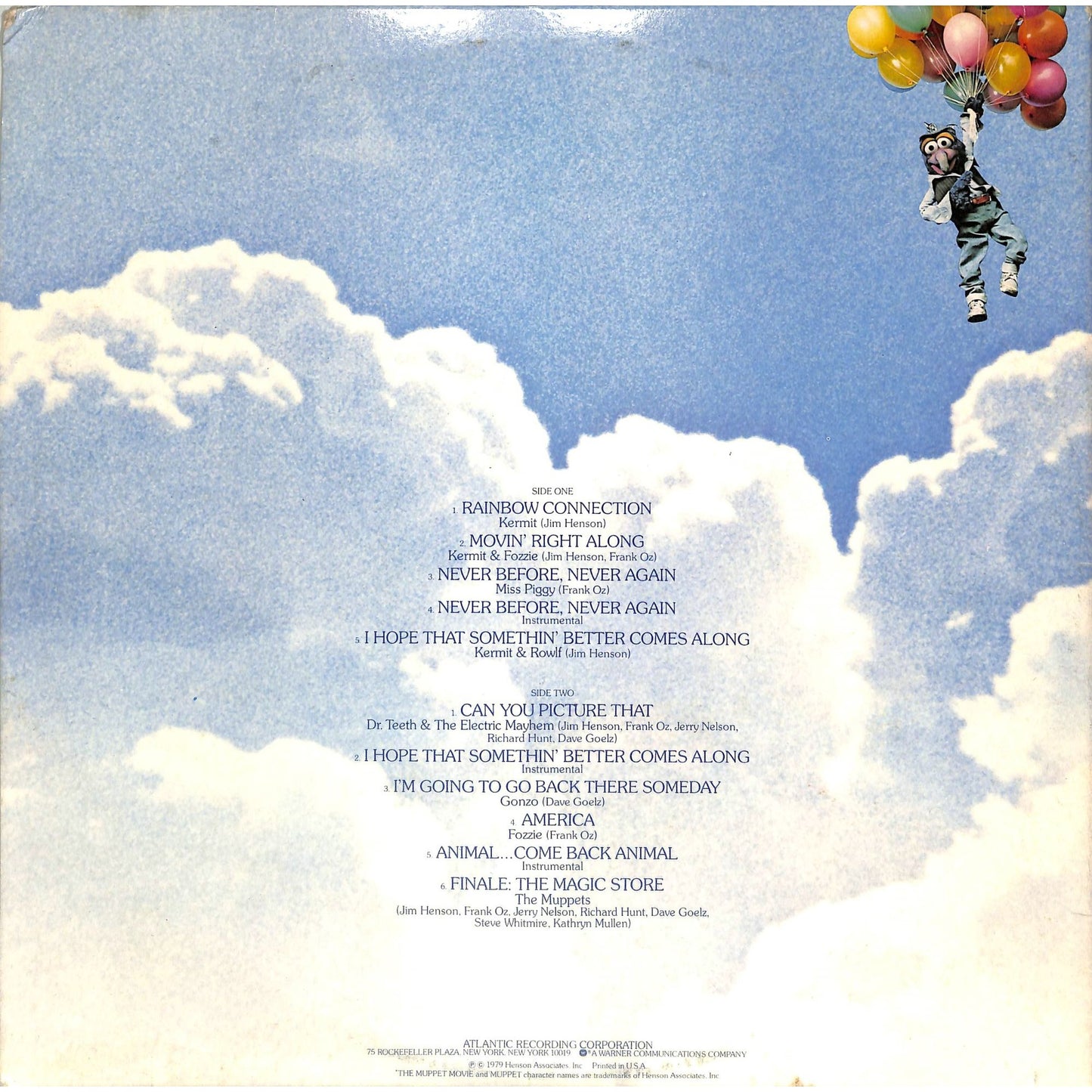 The Muppet Movie OST (1979) Vinyl Record SD 16001