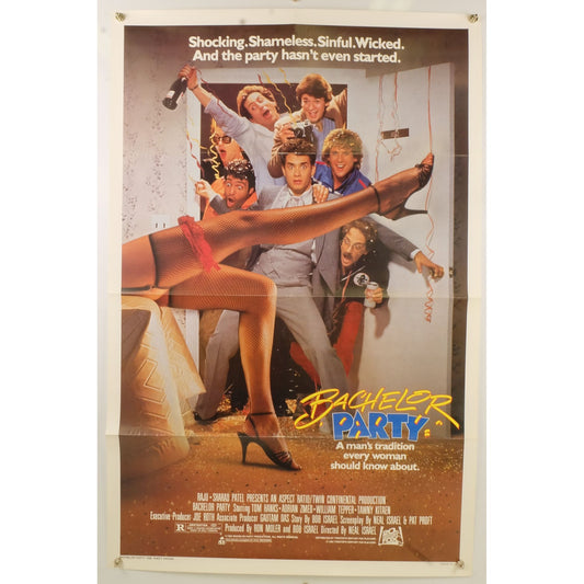 Bachelor Party (1984) Original Movie Poster Folded 27x41
