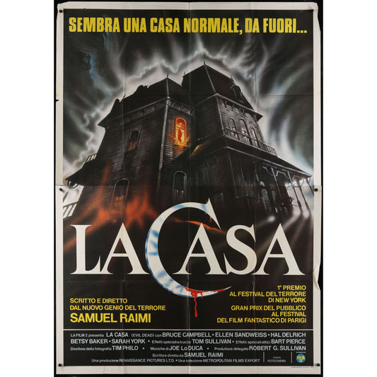 The Evil Dead (1981) Original Italian 2P Movie Poster Folded 55x78