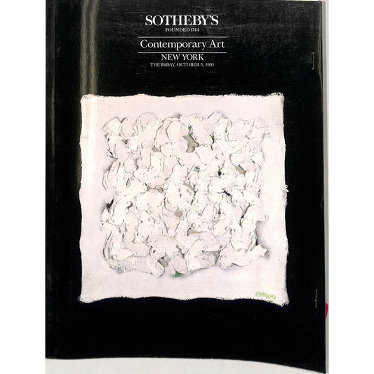 Sotheby's Contemporary Art Auction Catalog October 3, 1991