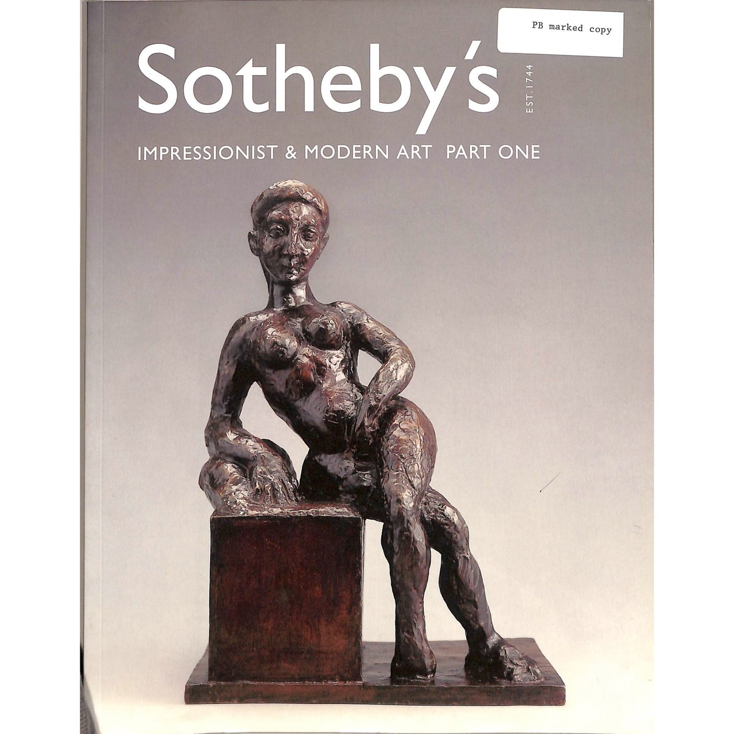 Sotheby's Impressionist and Modern Art Part 1 Auction Catalog May 10, 2001