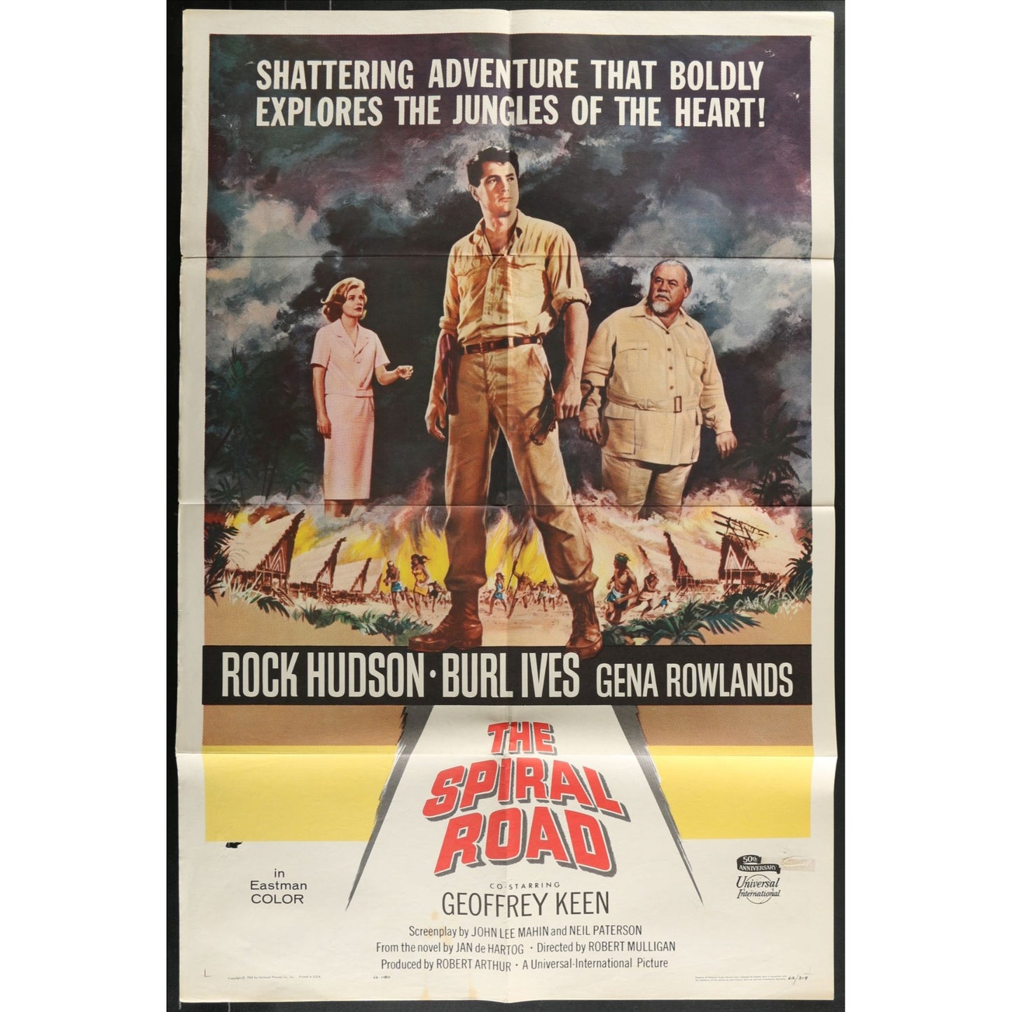 The Spiral Road (1962) Original Movie Poster Folded 27x41