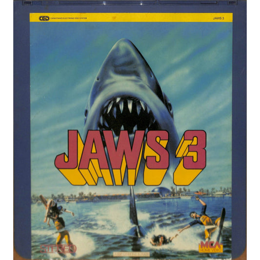 Jaws 3 (1983) Vintage CED RCA SelectaVision Videodisc TESTED WORKING