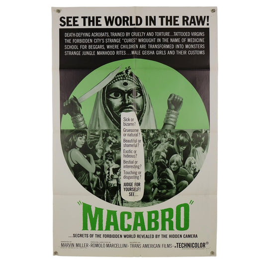Macabro (1966) Original Movie Poster Folded 27x41
