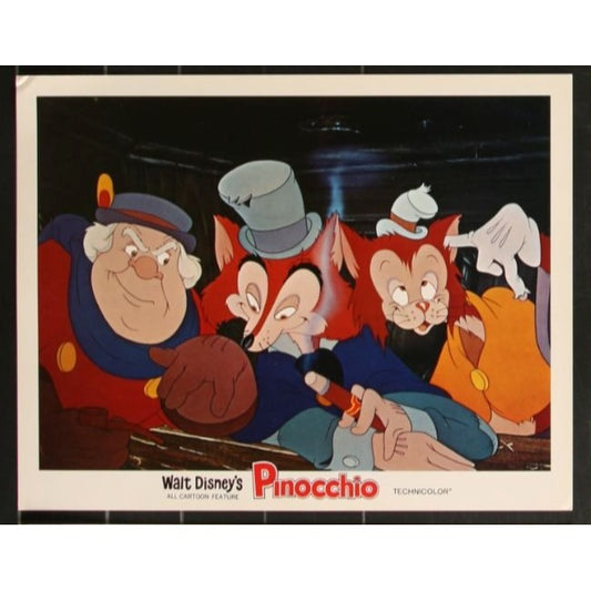 Pinocchio (1940 Re-release) Original Lobby Card Movie Poster 11x14